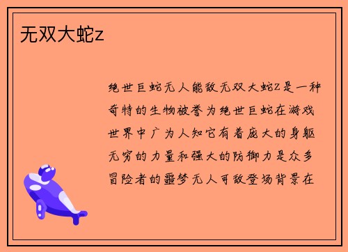 无双大蛇z